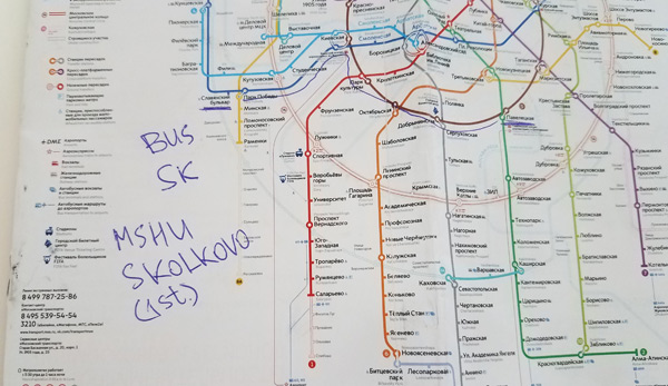Beweisstück A: Mein Metro-Plan mit Bus "SK".