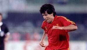 WM 1986: Enzo Scifo wirbelte für Belgien im rechten Mittelfeld und erzielte in Mexiko zwei Tore. Doch auch der 20-Jährige musste sich am Ende mit dem vierten Platz zufrieden geben.