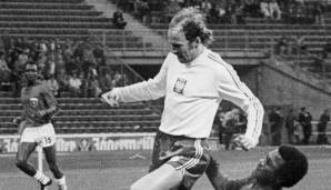 WM 1974: Im Gegensatz zu Beckenbauer 1966 erzielte Abwehrspieler Wladyslaw Zmuda (nicht im Bild) bei der WM in Deutschland keine Treffer. Dennoch sorgte der 20-Jährige dafür, dass die Polen überraschend Dritter wurden.