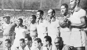WM 1950: Bei der WM im eigenen Land kam es für die Brasilianer zu einer herben Enttäuschung, der Titel ging nach Uruguay. Bester Spieler war aber der Brasilianer Zizinho.