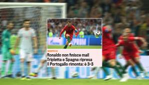 Für die Gazzetta ist CR7 unersättlich: "Ronaldo hört nicht auf."