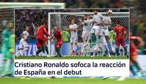 "Ronaldo erstickt die Reaktion von Spanien", titelt El Mundo.