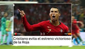 Für Sport ist Ronaldo der Spielverderber: er "verhindert einen siegreichen Auftakt für la Roja."