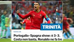 "Costa reicht nicht, Ronaldo macht drei", schreibt Tuttosport.