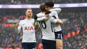 Tottenham Hotspur: 8 Tore. Harry Kane (5), Heung-min Son (2), Christian Eriksen