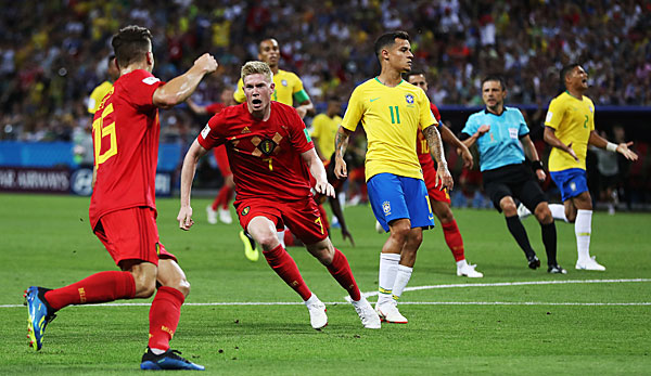 Kevin de Bruyne erzielte ein Traumtor zum 2:0 gegen Brasilien.