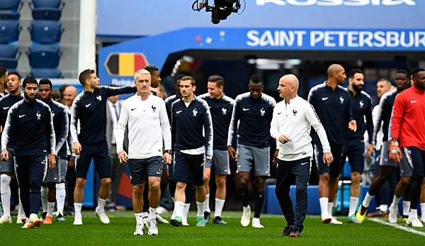 Die französische Mannschaft trifft im WM-Halbfinale auf Belgien.