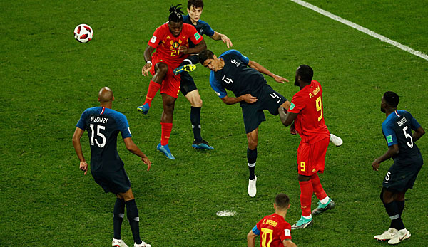 Frankreich verteidigte in der Schlussphase gegen Belgien mit Mann und Maus.
