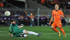 2010 - Spanien - Niederlande (1:0 n.V.): Arjen Robben.