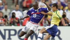 Lilian Thuram ist bis heute mit 140 Einsätzen Rekordnationalspieler Frankreichs. Auch bei der WM 1998 stand er - mit Ausnahme des dritten Gruppenspiels - jede Minute auf dem Platz und erzielte beim 2:1 im Halbfinale gegen Kroatien sogar beide Tore.