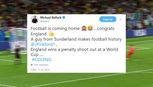 Der Capitano Michael Ballack kennt sich natürlich bestens mit dem britischen Leid aus - entsprechend gratuliert er artig.