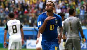 In der 98. Minute durfte Neymar doch noch einen Treffer bejubeln. Das täuscht jedoch nicht darüber hinweg, dass Brasiliens Superstar gegen Costa Rica enttäuschte. Die Einzelkritik und die Noten für den 2:0-Sieg der Selecao.