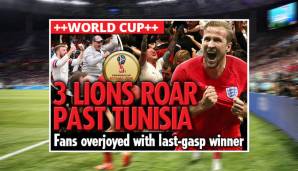 "Die Löwen brüllen Tunesien weg", titelt der Daily Star leicht pathetisch.