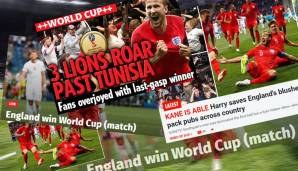 Alle feiern Harry Kane, die englischen Medien lassen sich nach dem dramatischen Auftaktsieg sogar schon dazu hinreißen, einen WM-Titel anzukündigen - wenn auch nur im Scherz. SPOX zeigt die internationalen Pressestimmen zum England-Erfolg.