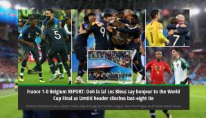 ENGLAND - Mirror: "Oh la la! Frankreich sagt bonjour zum WM-Finale. Mbappe und Pogba waren exzellent."