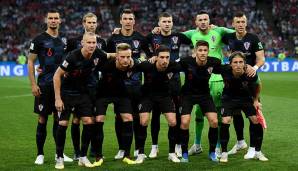 Mit dieser Mannschaft bestritt Kroatien das Viertelfinale gegen Russland.