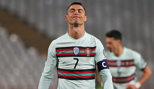 Cristiano Ronaldo war bedient nach dem 2:2 gegen Serbien.