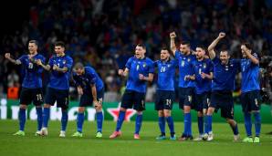 Italien gewann die Europameisterschaft 2021 in Wembley im Elfmeterschießen.