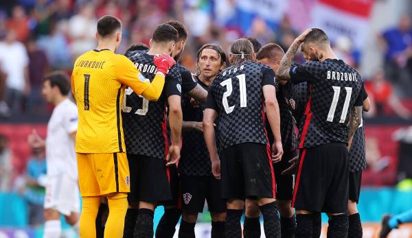 Kapitän und Weltfussballer Modric mit seinem Team während der Europameisterschaft 2021.