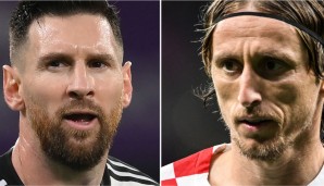 Lionel Messi und Luka Modric stehen sich im Halbfinale zwischen Argentinien und Kroatien gegenüber.