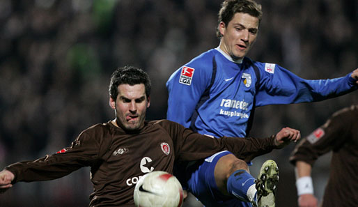 Thomas Meggle (l.) absolvierte sein letztes Spiel über 90 Minuten am 8. Februar 2008
