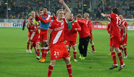 Fortuna Düsseldorf will auch in der Rückrunde wieder Grund zum Feiern haben
