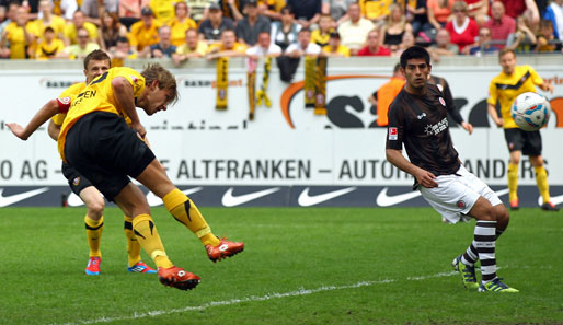 Vergangene Saison holte Dresden aus den zwei Spielen gegen St. Pauli vier Punkte
