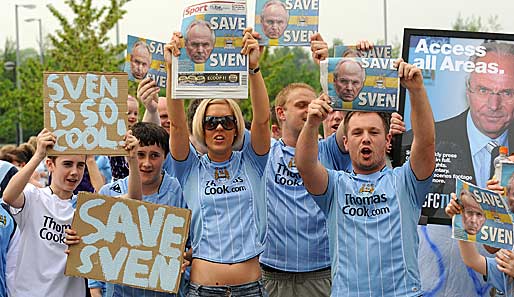 Große Wertschätzung: ManCity-Fans forderten 2008 den Verbleib von Sven-Göran Eriksson