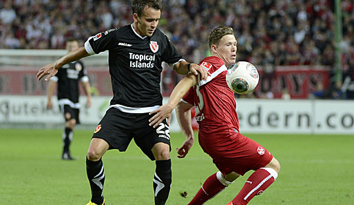 Florian Riedel (r.) wird dem 1. FC Kaiserslautern wochenlang nicht zur Verfügung stehen