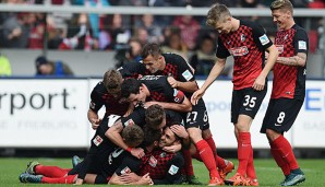 Der SC Freiburg möchte auch beim Gastspiel beim MSV Duisburg wieder jubeln