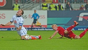Tim Heubach musste gegen Arminia Bielefeld nach einer Notbremse vom Platz