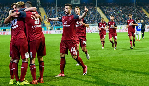 Der 1. FC Nürnberg springt durch den Sieg über Darmstadt 98 auf Rang drei