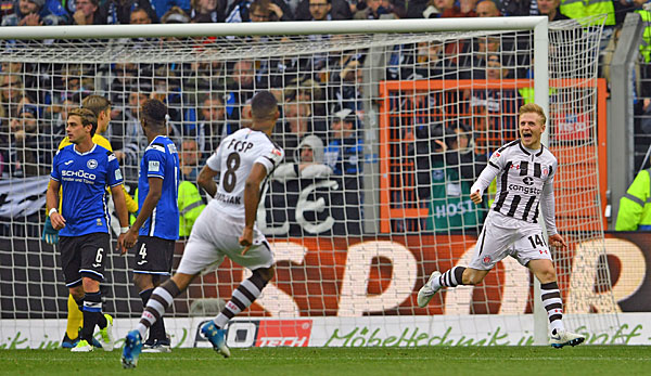 St. Pauli gewann 2:1 gegen Bielefeld.