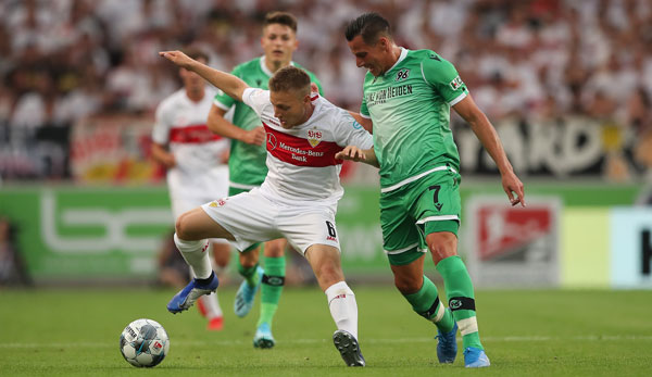 Der VfB Stuttgart gewann das Hinspiel gegen Hannover 96 mit 2:1.