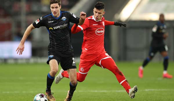 Der SC Paderborn verlor das Spiel am 14. Spieltag gegen Fortuna Düsseldorf mit 1:2.