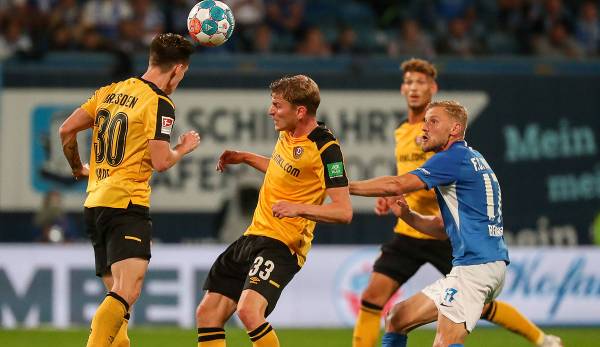 Dynamo Dresen hat das Ostderby in Rostock gewonnen.