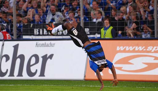 Chris Katongo erzielte gegen Paderborn sein 6. Saisontor für Arminia Bielefeld