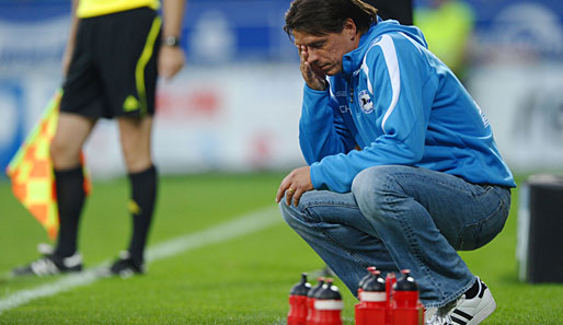 Bielefelds Trainer Christian Ziege litt auch während der Partie in München an der Seitenlinie