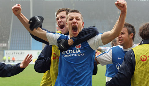 Marek Mintal erzielte beim 2. Saisonsieg von Hansa Rostock zwei Tore