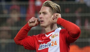 Sebastian Polter sorgte mit seinem 2:0 für die Entscheidung gegen Eintracht Braunschweig