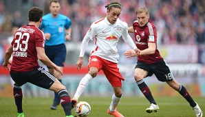 Yussuf Poulsen legte zum zwischenzeitlichen 1:0 für RB Leipzig auf