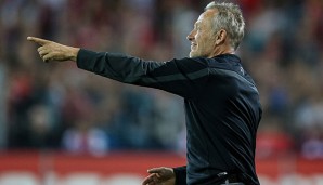 Freiburgs Trainer Christian Streich hat allen Grund zur Freude
