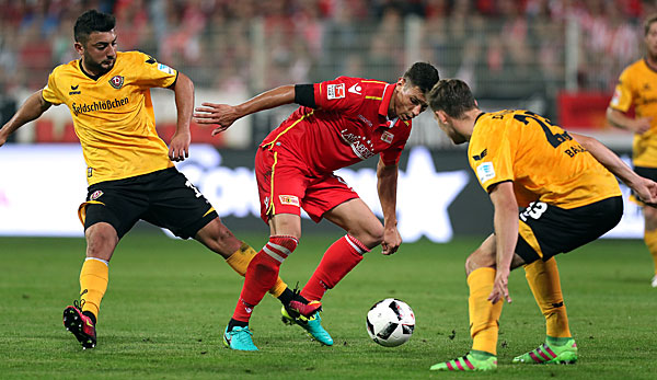 Union Berlin und Dynamo Dresden lieferten sich ein packendes Match