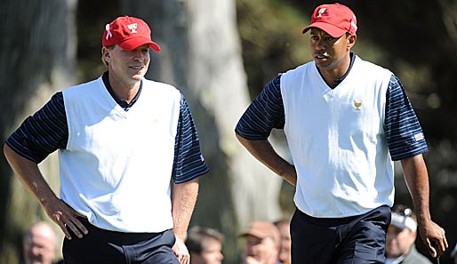 Tiger Woods und Steve Stricker punkten für das US-Team beim President's Cup