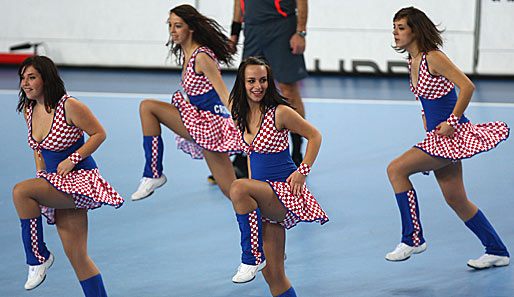 Nicht nur die Cheerleaderinnen sorgten in Split für Volksfeststimmung