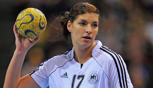 Franziska Mietzner gab 2009 in Debüt in der deutschen Handball-Nationalmannschaft