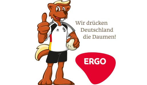 Aktion der ERGO Versicherungsgruppe: Wir drücken Deutschland die Daumen!