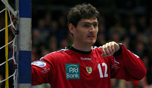 Keeper Henning Fritz von den Rhein-Neckar Löwen spielt seit 1994 für Deutschland