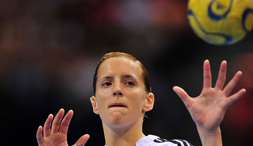 Lara Steinbach gewann mit der deutschen Handballmannschaft gegen Aserbaidschan