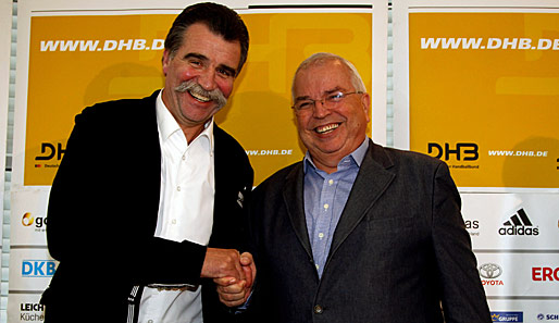 Ulrich Strombach (r.) mit dem ehemaligen deutschen Nationaltrainer Heiner Brand